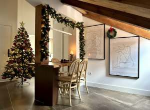 La decoración navideña elegante